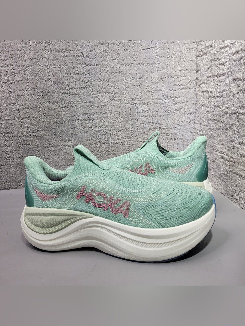 Hoka One Skyward Laceless Womens Size US 8.5B Jadeite Sea glass Recovery Shoes. - Picture 11 of 13